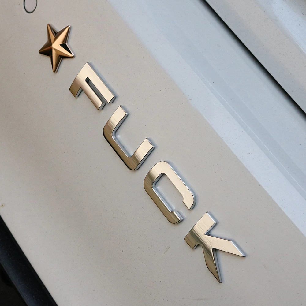 Alphabet 3D Solid Metal Badge Car Sticker Letters Numbers DIY Decal Emblem Automobiles Accessories Decoration car sticker car stickers car body stickers car badge grille emblem