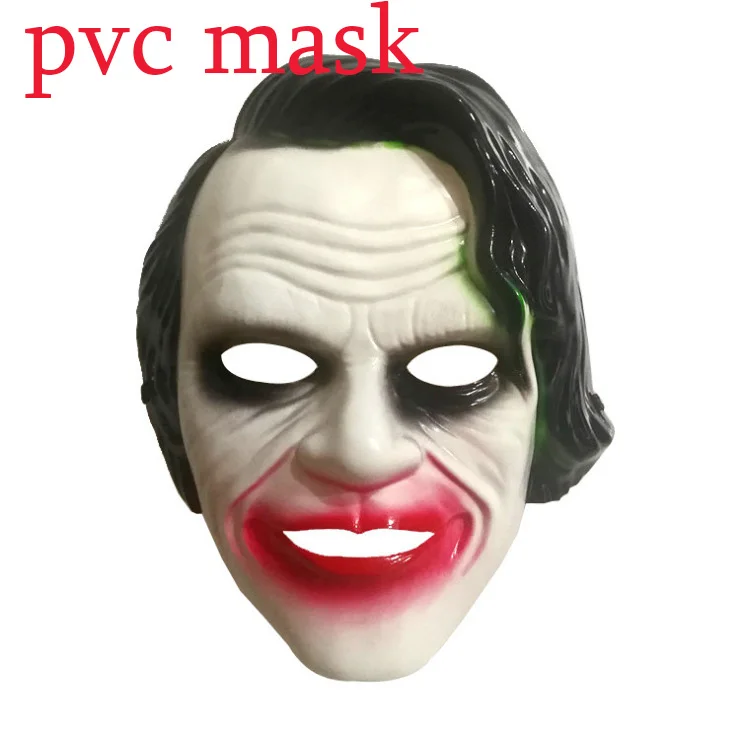pvc mask Костюм на хеллоуин для взрослых фильм Джокер мужские костюмы Arthur Fleck Косплей DC костюмы для карнавала партии - Цвет: pvc mask
