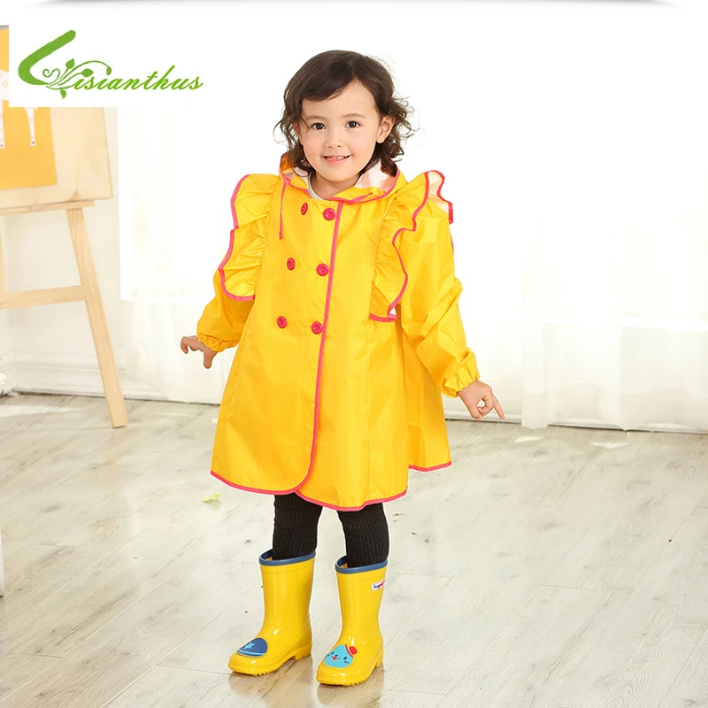 de lluvia amarillo para niños y niñas, grueso, Poncho, - AliExpress