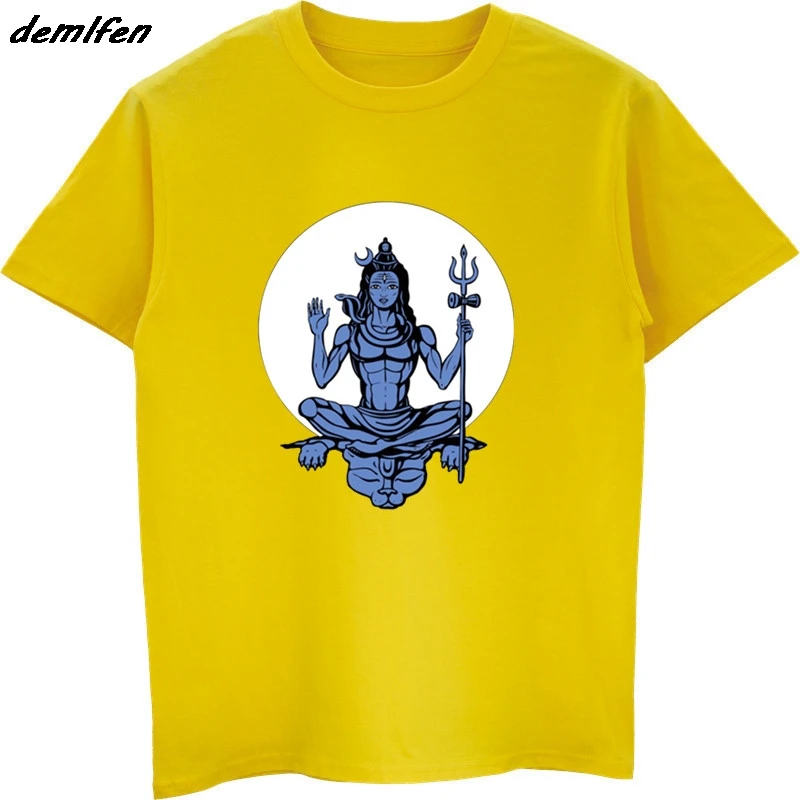 Мужская футболка с короткими рукавами и круглым вырезом Lord Shiva летние