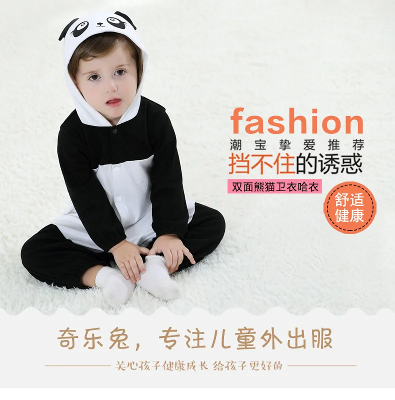 Panda Весенние детские комбинезоны для мальчиков и девочек; домашняя одежда для младенцев; хлопковая одежда для сна; Детский костюм с рисунками животных; детская одежда; комбинезон для малышей - Цвет: Panda