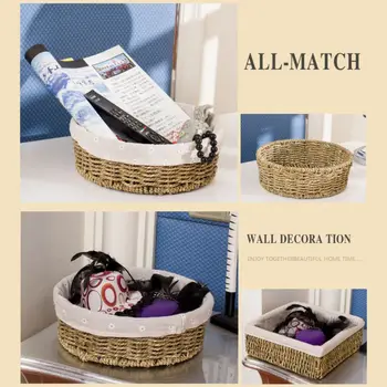 

Multifunctional Woven Basket Storage Basket For Toilet Tank Top Decorative Basket For Closet, Bedroom, Bathroom, Entryway,