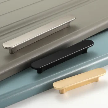 

Modern Minimalist Nordic TV Cabinet Door Handle Luxury Kitchen Drawer Knob Wardrobe Handle Small Single Hole Black Handle
