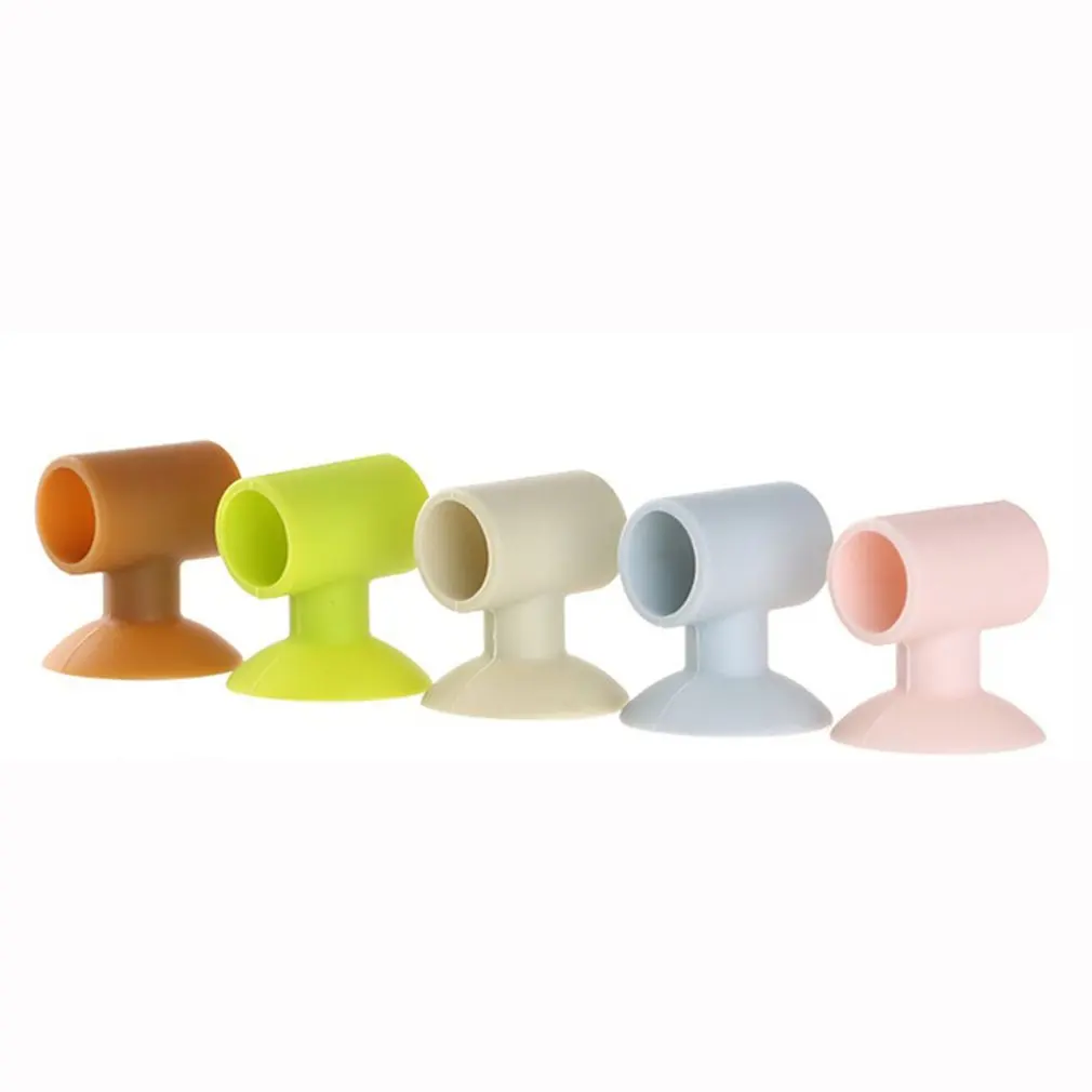 Soft Silicone Anti-Collision Door Protective Pad Suction Cup Type Cabinet Door Handle Lock Silencer Fender
