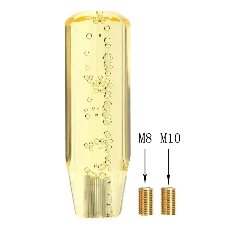 Хрустальный букет, ручка переключения передач MT, рычаг переключения передач, автомобильные аксессуары, применимая модель, универсальная ручная шестерня - Название цвета: Yellow w M8 M10