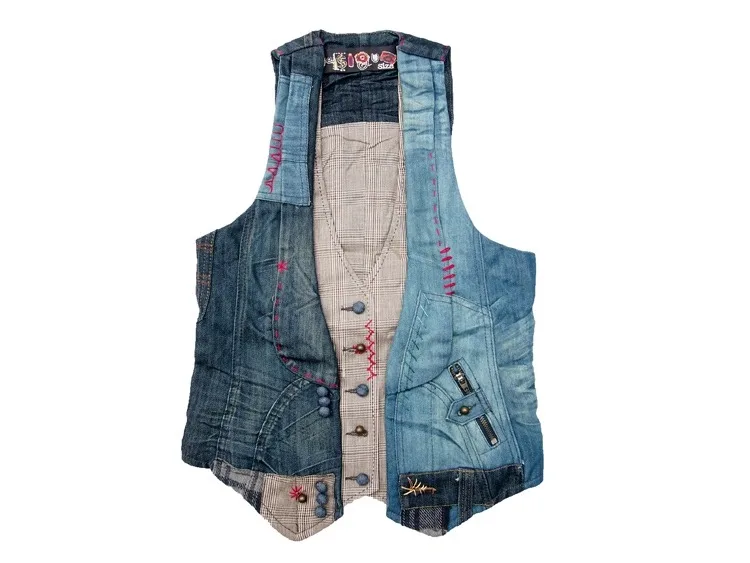 

Spanish DEG irregular pattern denim waistcoat