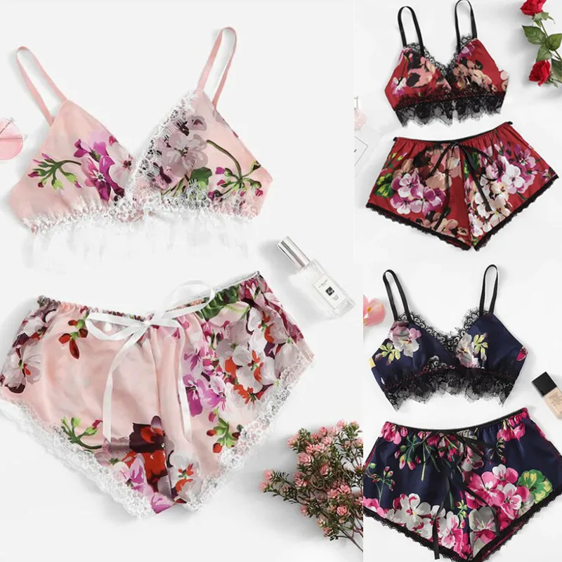 Женская атласная пижама комплект для сна лето 2020 | одежда