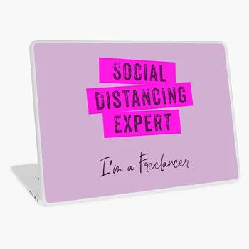 

Social Distancing Expert in Pink Laptop Skin 15.6 Dell Laptop Stickers 13"14"15"Notebook Sticker Cover for hp acer asus lenovo