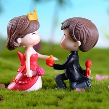 Эмуляция мини-орнамент смола фигурка Фея садовое украшение двора Декор миниатюрные статуи изысканные влюбленные кукольный домик