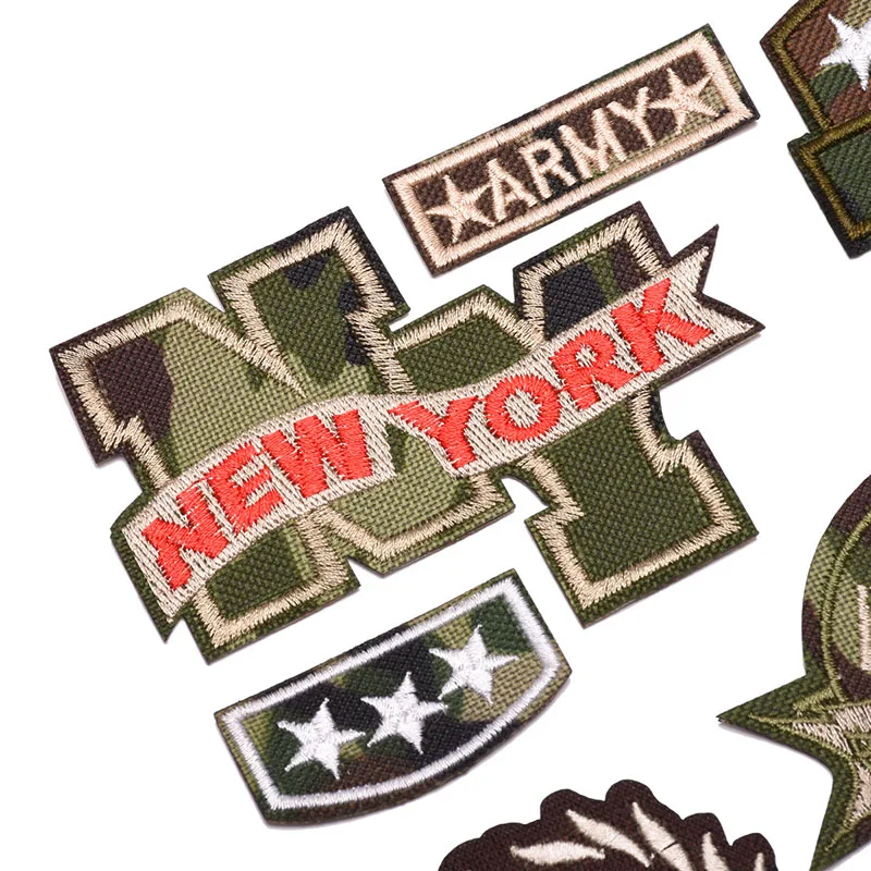 Военная камуфляжная Вышивка Патчи для одежды брюки Diy Рок терможелезо на патчи значки аппликаций военный рюкзак