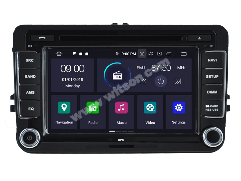 Best 7" Android 9.0 OS Car DVD Multimedia GPS Radio for Skoda Rapid 2012-2013 & Skoda Octavia 2004-2013 & Skoda Roomster 2003-2015 2