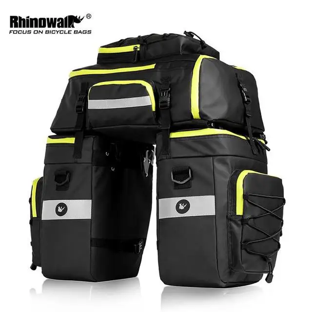 

RHINOWALK Mountain Road Bicycle Bike 3 in 1 Trunk Bags Cycling Double Side Rear Rack Tail Seat Pannier Pack Luggage Carrier 70L