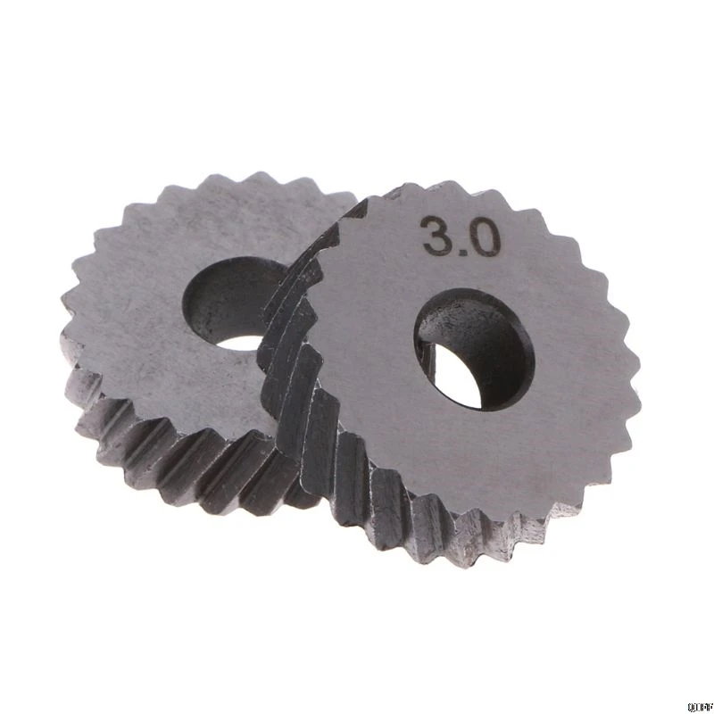 2 шт. диагональный линейный накатки колеса Knurling Knurler инструмент 1,0/1,2/1,8/3,0 мм шаг