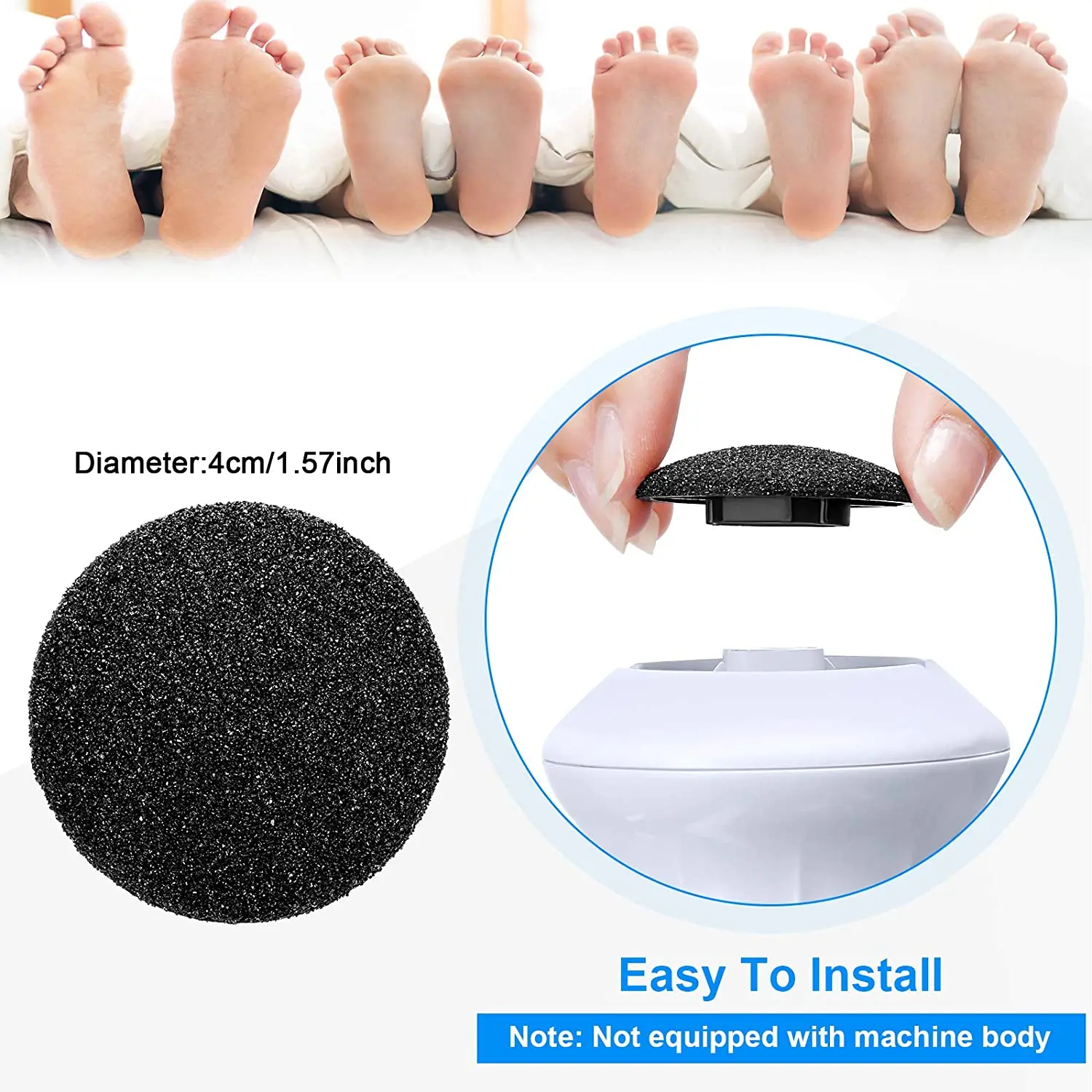 Dull Polish Foot care tool Heads Hard Skin Remover Refills 20Pcs for Scholls File Feet care Tool