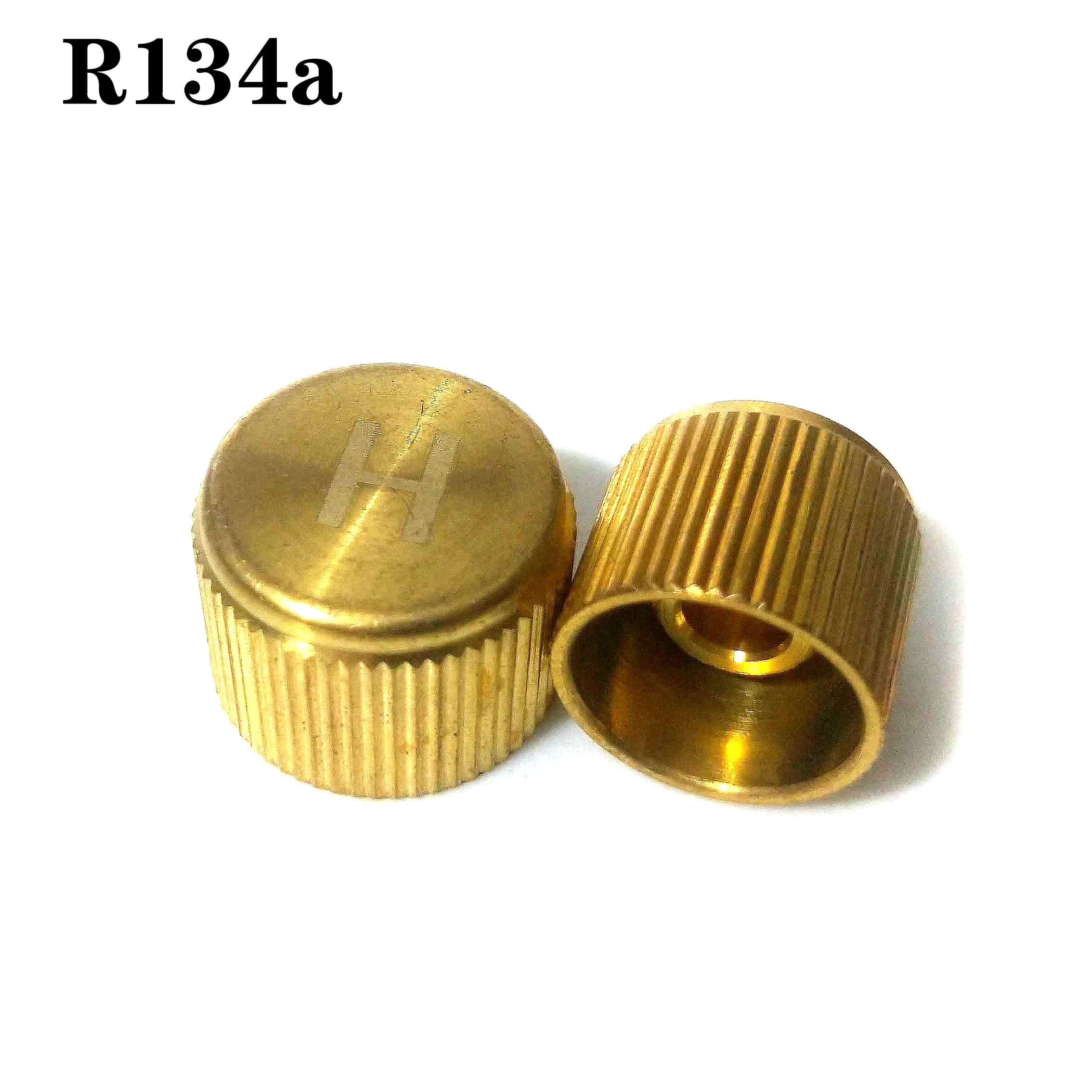 10pairs Copper Automobile Air Conditioner R134A Valve Core Cover Refrigerant Valve Dust Caps High And Low For Asian Cars