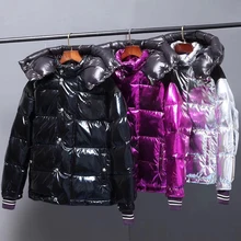 Новинка, мужской пуховик, рабочая модная повседневная ветрозащитная теплая куртка с капюшоном на белом утином пуху, блестящая утолщенная теплая куртка