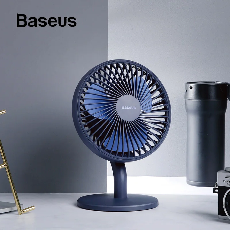 

Baseus Portable Fan Mini USB Rechargeable Air Cooling Fan Desk Cooler Home Office Table Exhaust Fan Four Speeds Circulation
