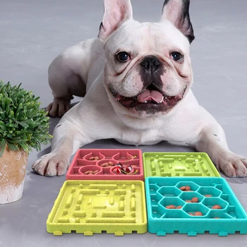 

Dog Puzzle Bowl Lick Mat Anti-Slip Slow Feeder Composable Pet Set Suction Cups Anti-Choke Plate Food Tray Pet Supplies