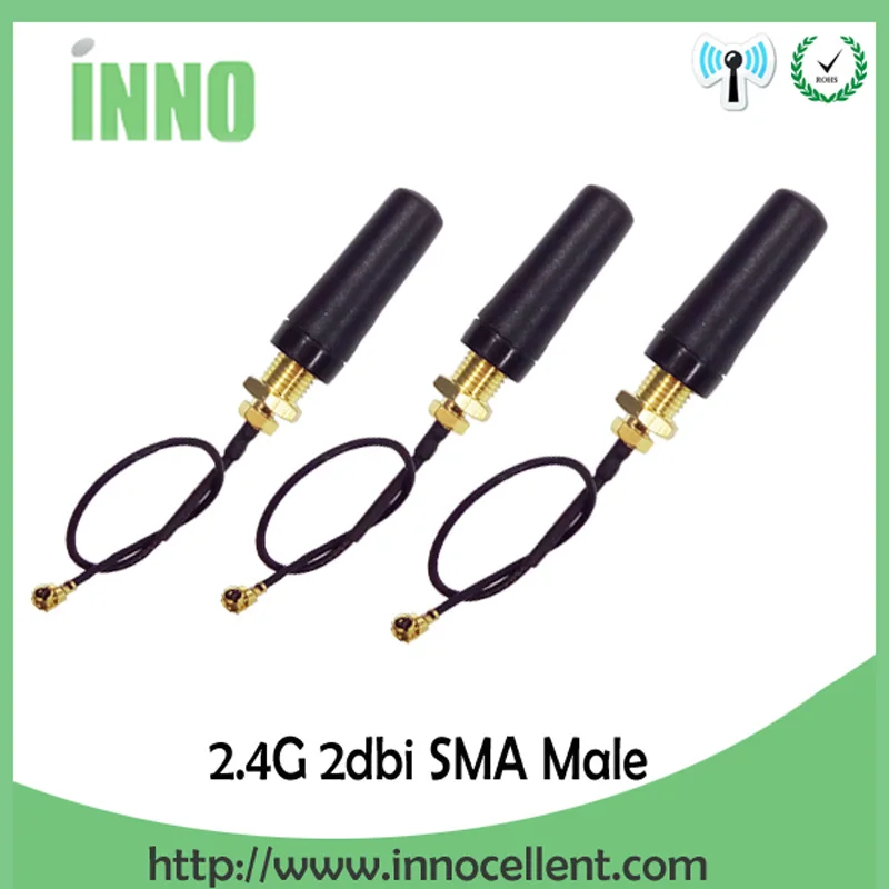Антенна SMA Male 2 дБи 4 ГГц 10 шт. оптовые поставки антенна Wifi направленная + PCI U. FL IPX к RP