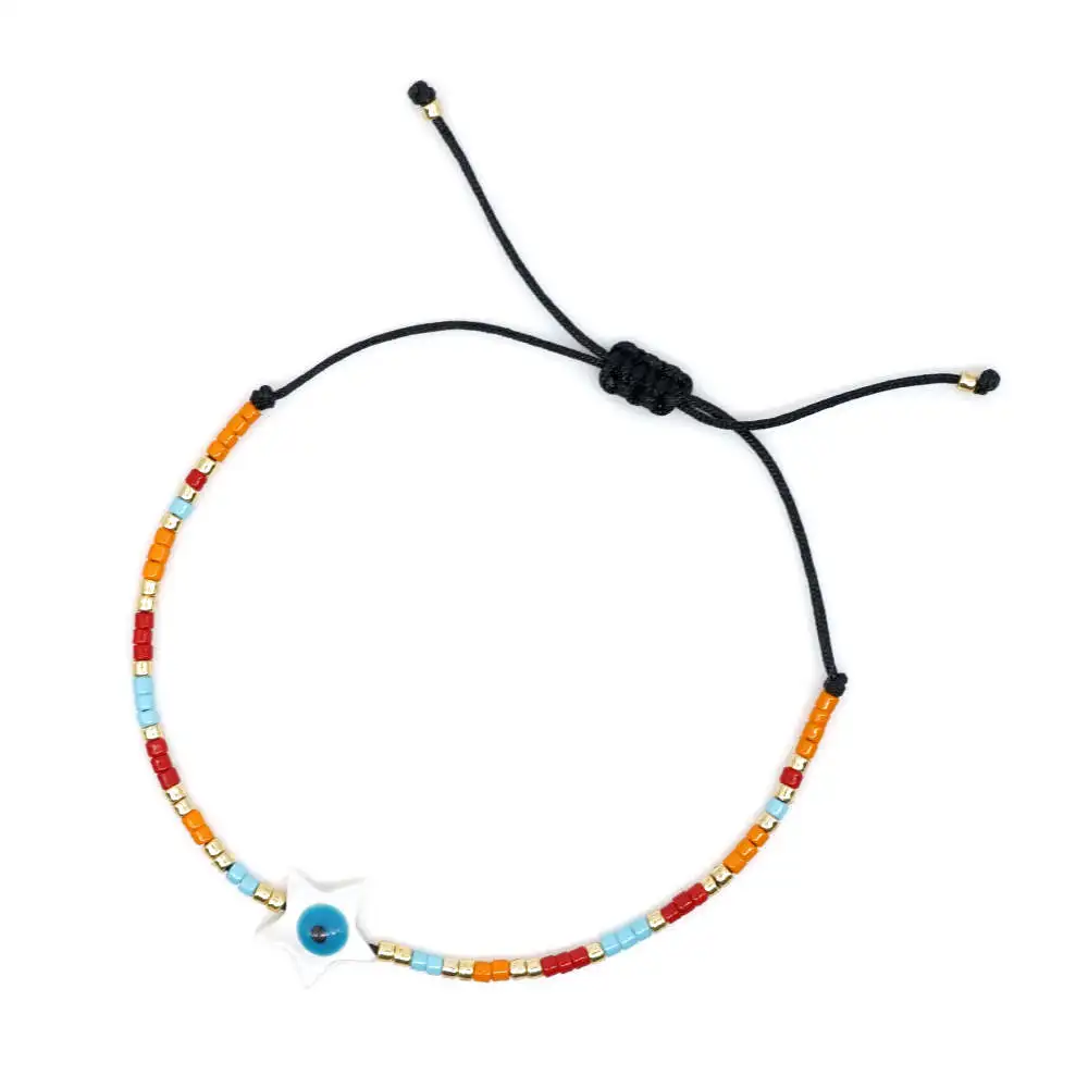 Go2boho MIYUKI Evil Eye браслеты Fatima ручной браслет женские крест Pulsera Mujer Boho шикарные летние пляжные ювелирные изделия со звездами Bijoux