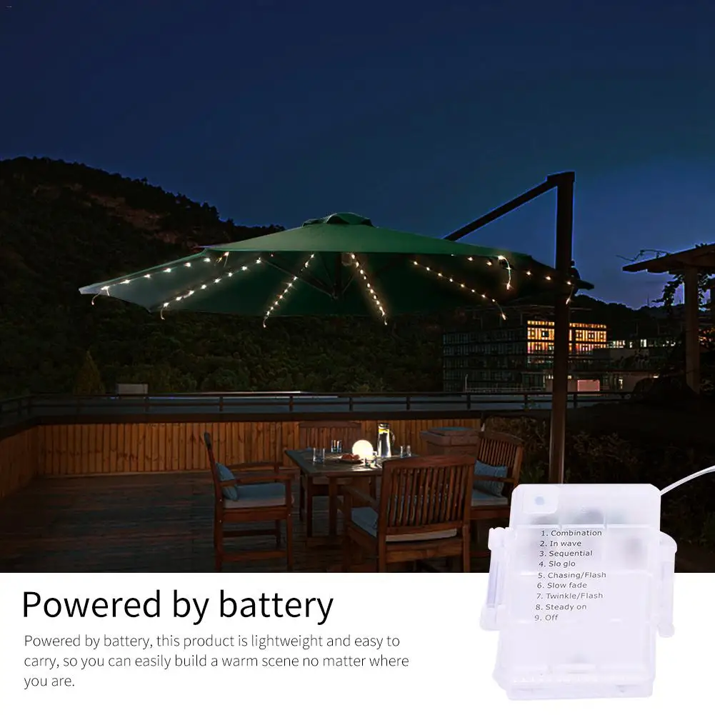 5M 50 Light Led Strip Light Battery Box Home Garden Copper Wire String Fairy Outdoor Christmas Party Wedding Birthday Decoration