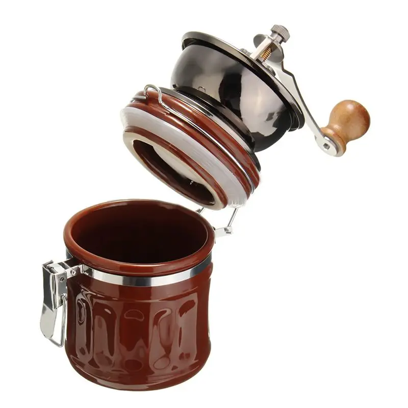 Retro Stainless Steel Ceramic Manual Coffee Bean Grinder Nut Mill Hand Grinding Tool