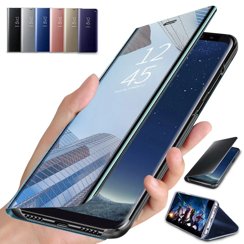 Зеркальный флип-чехол для телефона на для samsung Galaxy S8 S9 67 S6 Edge Plus Note 8 9 пленка для экрана с четким изображением для samsung S6 s7 S8 S9 чехол для телефона