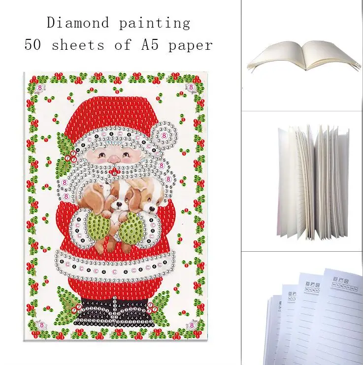 5D A5 блокнот DIY мультфильм животное в форме алмазов картина дневник вышивка Алмазная вышивка крестиком Рождественский подарок LK039