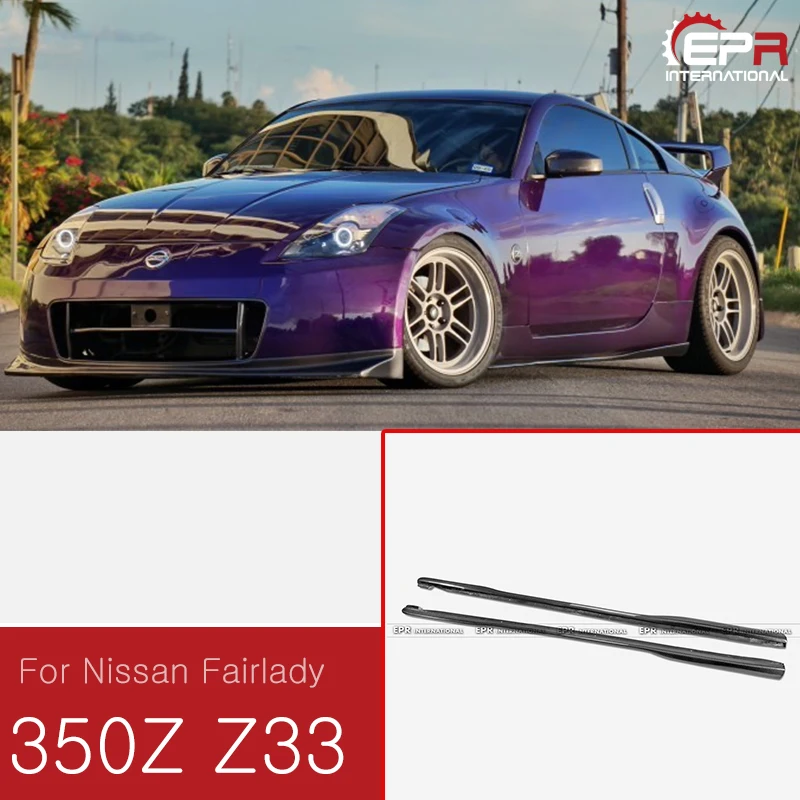 

For Nissan Fairlady Z33 350Z Bodykits Carbon Fiber Side Skirt Step Extension Addon Body Kit Aero Turning parts