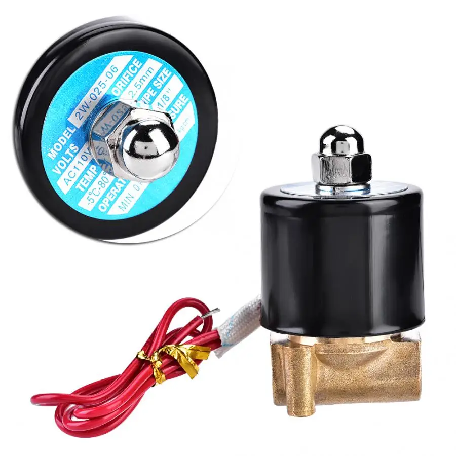 Запорный клапан G1/" 110 V AC N/C обычно латунный Электрический электромагнитный клапан для воды/воздуха