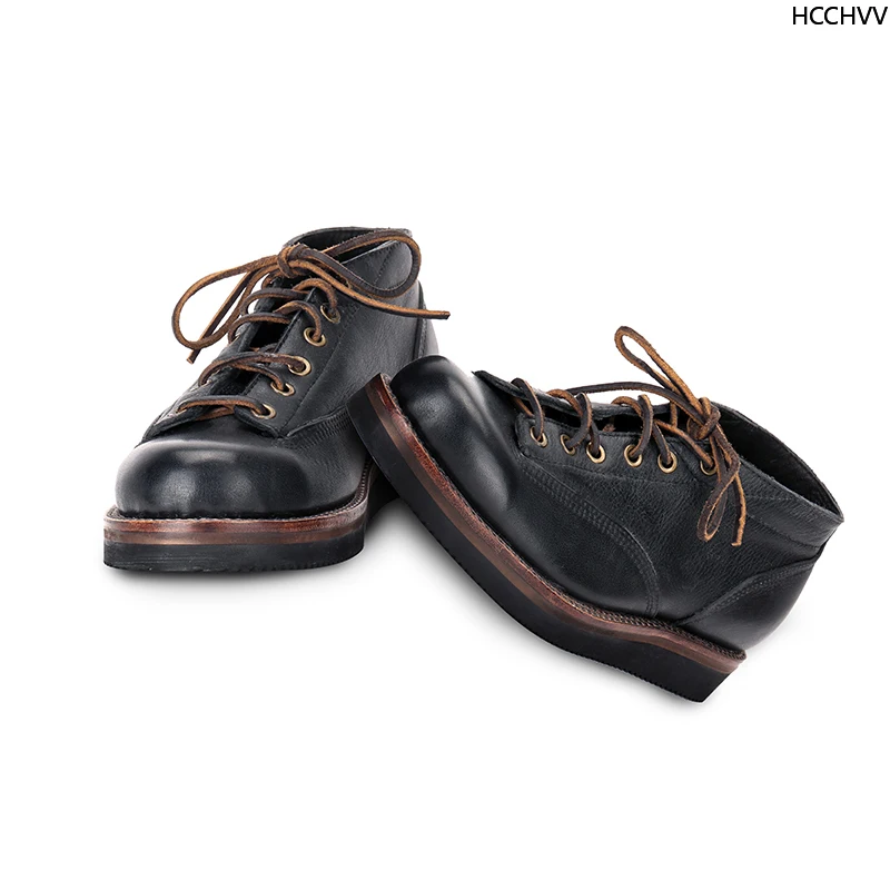 Демисезонные низкие мужские ботинки со шнуровкой белые из воловьей кожи Goodyear welted