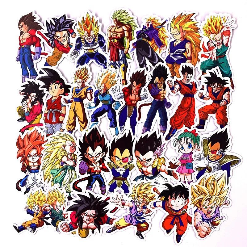 100 шт 7-dragon ball ПВХ стикер ноутбук чемодан для скейтборда холодильник автомобильный стикер