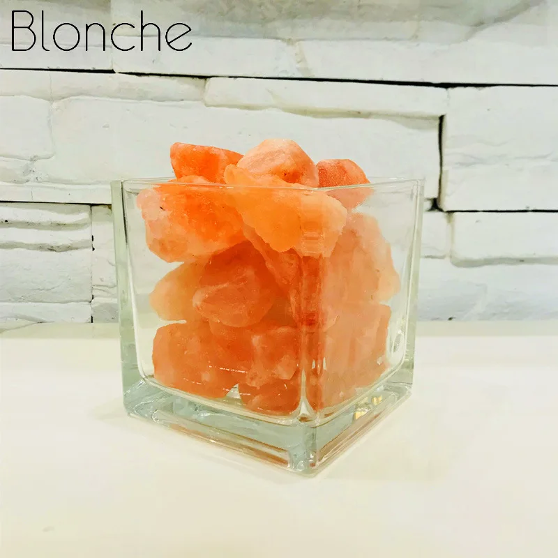 Blonche USB кристалл лава лампа Гималайская натуральная соль лампа для домашнего декора Настольный светильник для спальни прикроватный светодиодный квадратный стеклянный светильник