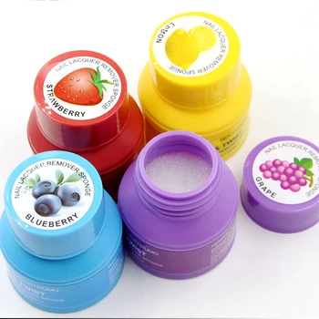 

4 Colors Dip And Twist Nail Lacquer Remover Sponge Polish Paint Color Melting Pot Nail Polish Remover Gel Soak Off Remover