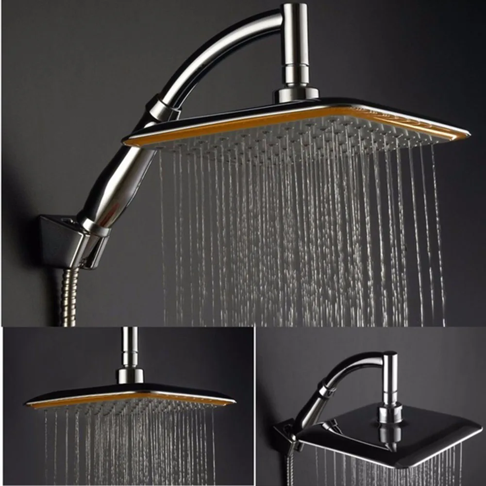 Горячая " металлический квадратный верхний душ с дождевой насадкой ванная комната W/расширение хромированный набор аксессуаров для ванной комнаты