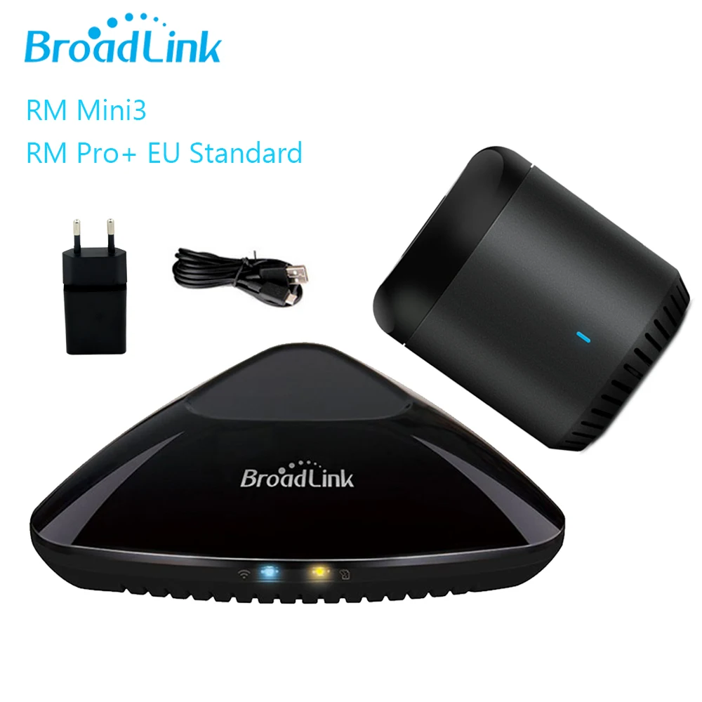 Универсальный пульт дистанционного управления Broadlink RM PRO/MINI 3 Black Bean wifi/2,4G/IR/RF поддержка Alexa Smart/Google Home Mini/Автоматизация - Комплект: MINI and PRO EU