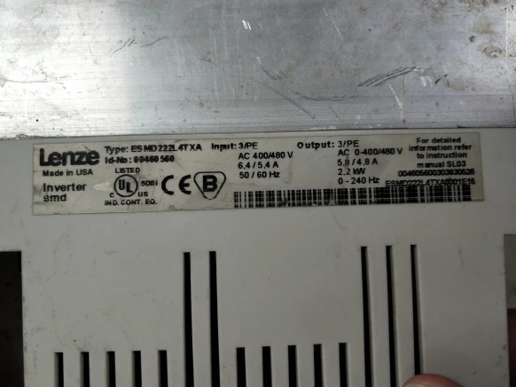 ESMD222L4TXA 2.2KW 380 В используется один, инвертор хорошо работает