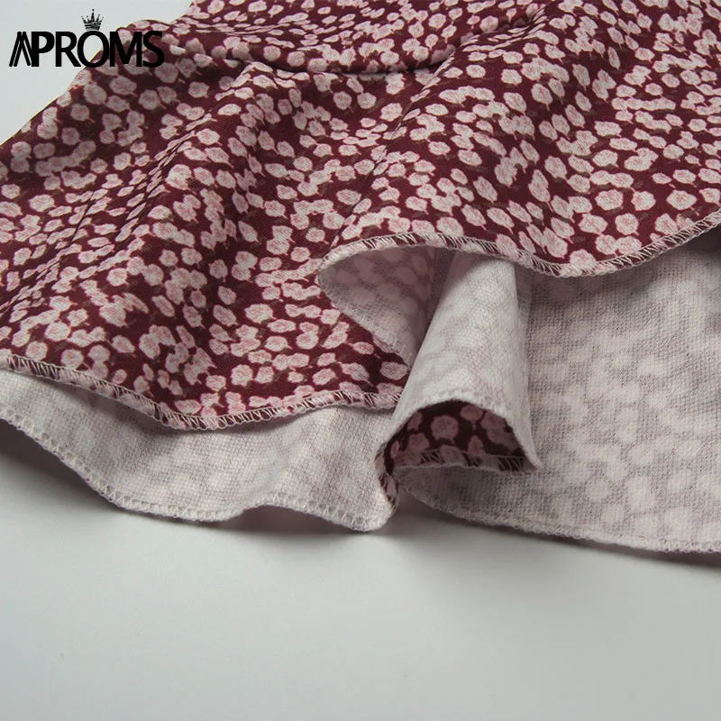 Aproms короткая мини-юбка с принтом в горошек, женская летняя юбка с высокой талией и рюшами, женская уличная юбка с узкими Низами, Saias