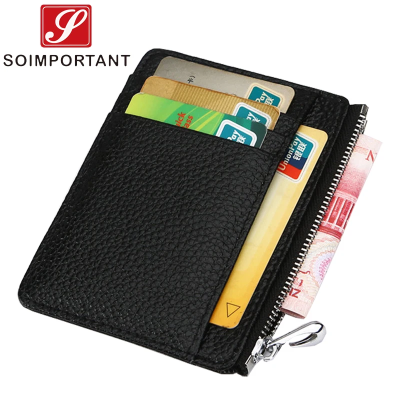 Мужские и женские кошельки из натуральной кожи Ультратонкие мужские воловьей с