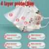 5-10pcs Flower KN95 Mascarillas ffp2mask Adults Fish Masks 4 Layers Protection Floral Printed Facemask masque mascarilla fpp2 6