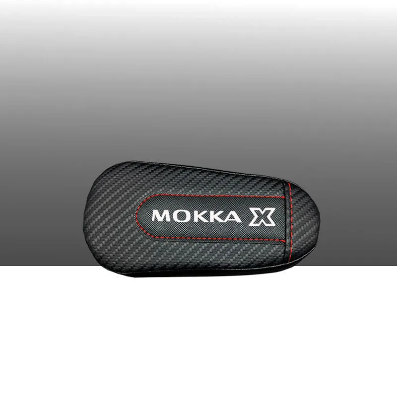 Для Opel Mokka X Mokkax 1 шт., карбоновая кожа, авто подушка для ног, наколенник, Автомобильный Дверной рычаг, автомобильные аксессуары, защита для автомобиля - Название цвета: style 1