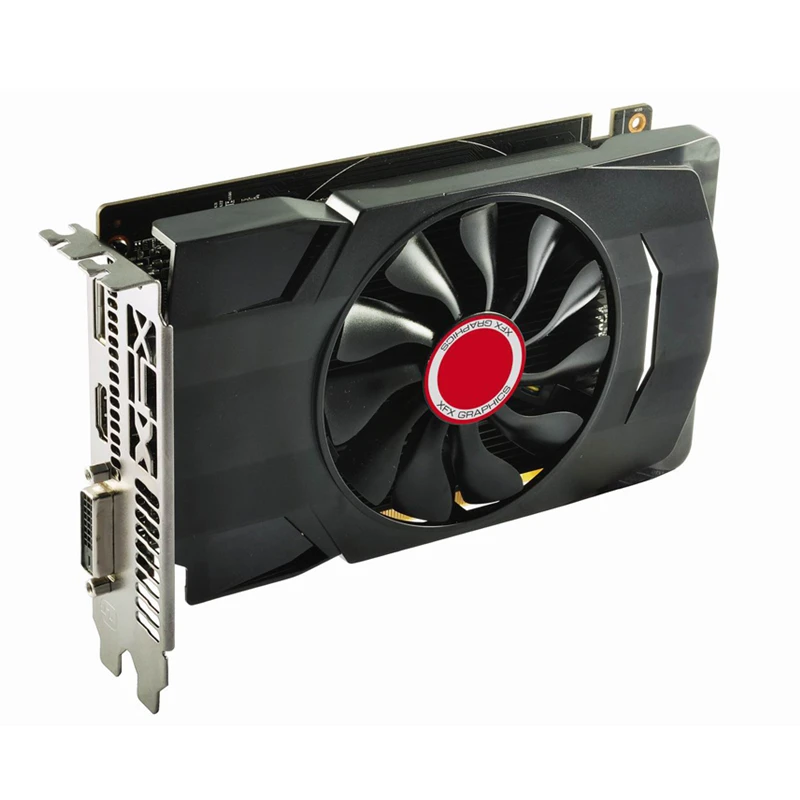 Новые видеокарты XFX RX 550 2 Гб видеокарты AMD Radeon RX550 2 Гб видеокарты HTPC GPU настольный компьютер Itx компьютерная игровая карта Видеокарта