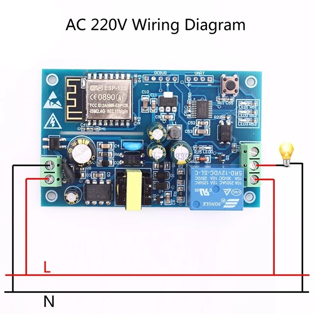 

A7-- For Arduino ESP8266 AC 220V WIFI Relay Switch Remote Control Smart Home IOT Transmission Relay Module Board