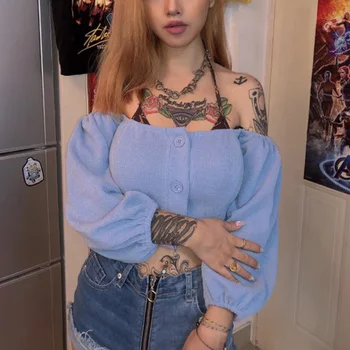 

Womens Slash Neck Knitted Sexy Solid Cardigan Single Breasted Soft Elastic Lady Crop Tops 2020 Spring Harajuku Female clothing