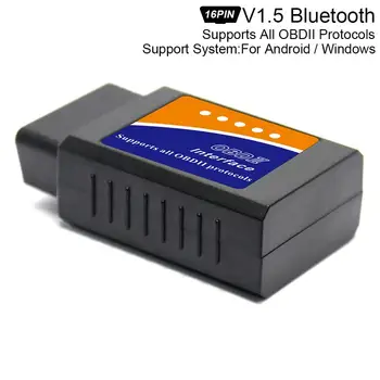 Супер Мини Bluetooth сканер ELM327 V1.5, считыватель кодов беспроводного автомобильного интерфейса, протоколы OBD2 OBDII, автомобильный диагностический ... Супер Мини Bluetooth сканер ELM327 V1.5, считыватель кодов беспроводного автомобильного интерфейса, протоколы OBD2 OBDII, автомобильный диагностический ...