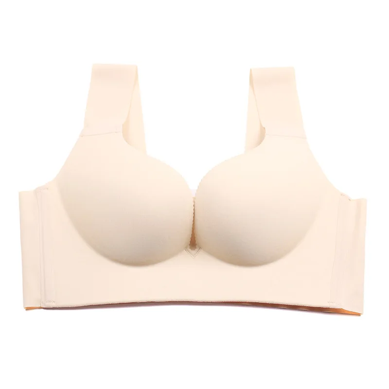 Шампанское Light And Comfortable Seamless Vest Sports Bra Baby Cotton One Piece No Steel Ring Yoga Sleeping Underwear Lady - Цвет: Шампанское