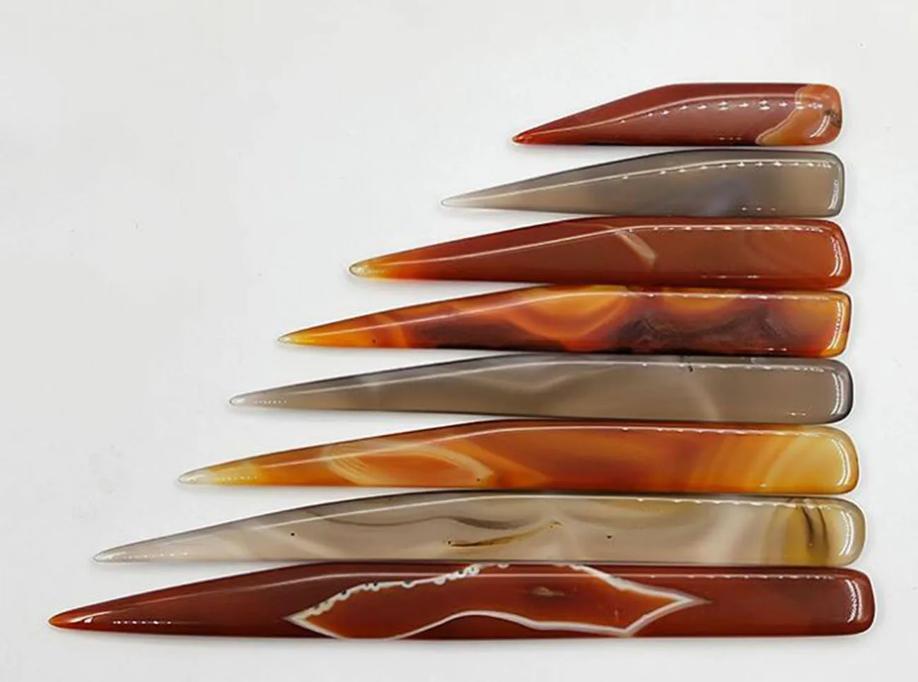 

8 шт. Агат ножи для ювелирные изделия кольцо агатовый камень для полирования Ювелирное Украшение «Нож» полировщик ремесло инструмент для полировки