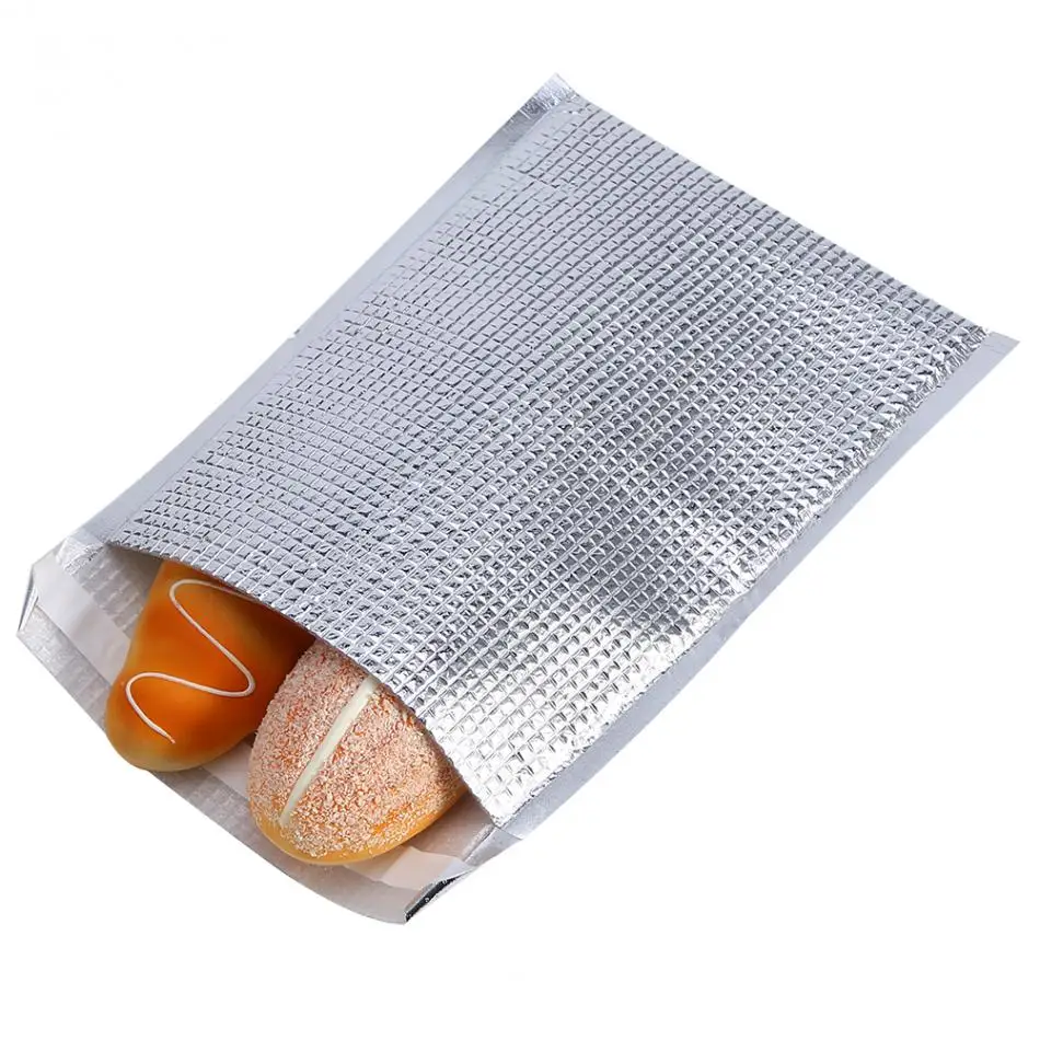 10pcs Aluminum Foil Insulation Takeaway Food Picnic Winter Warm Bag Seafood Cake Fresh Frozen Ice Pack Thicker Lunch Cold Bag