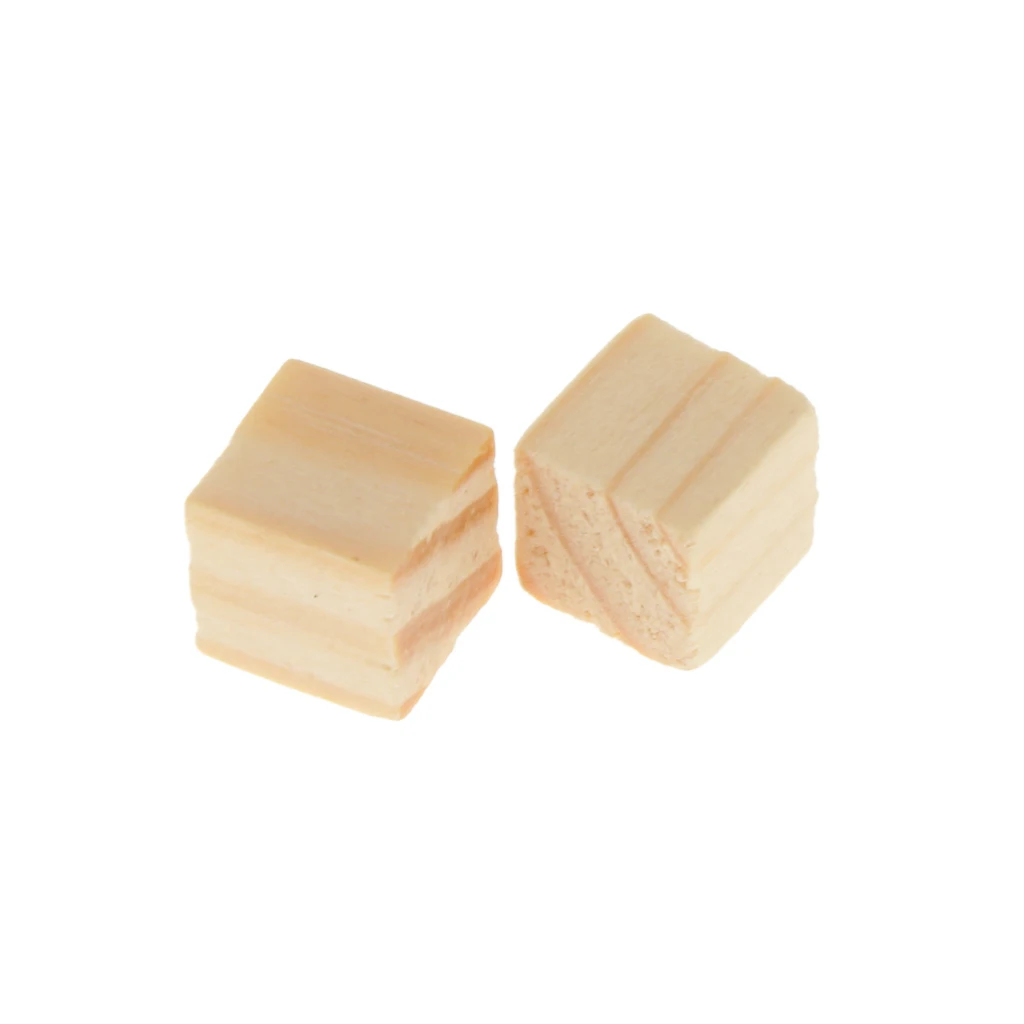 100x Wood Craft Blocks Unfinished Solid DIY Painting Art Supplies for Children Shower Game Puzzle Board Game