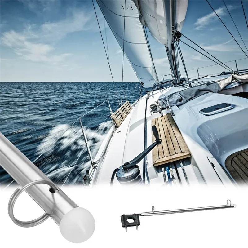 Нержавеющая сталь 14 &quotфлагшток для лодки флаг стойка держатель крепления на